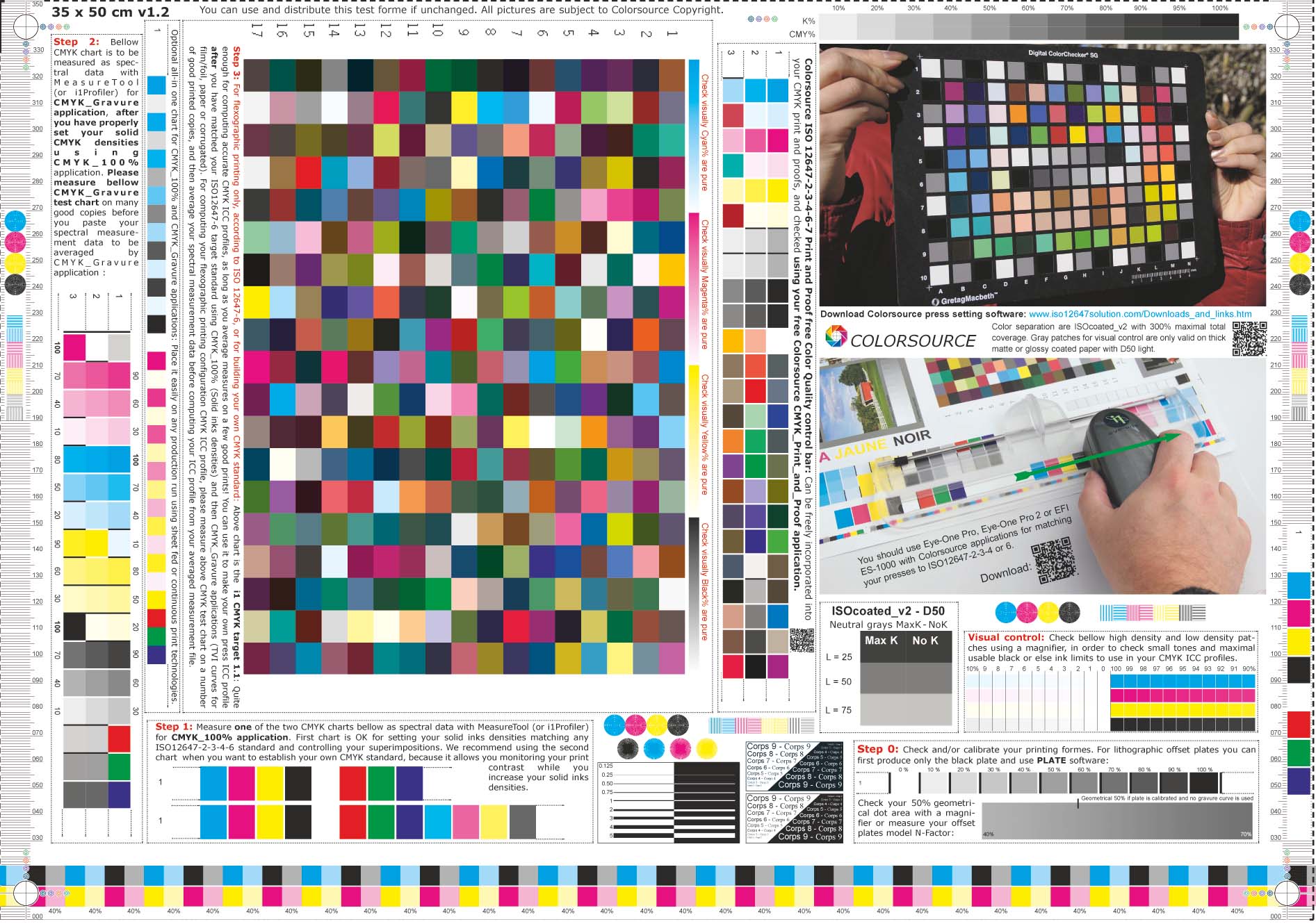 Tal til sokker diskret Free CMYK test print forms